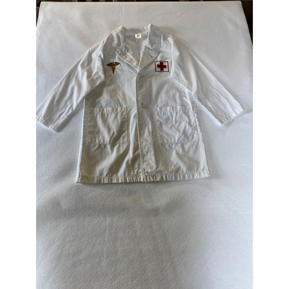 Gymboree Kids Doctor Lab Coat White Cotton Costume Career Day Small 5-6
